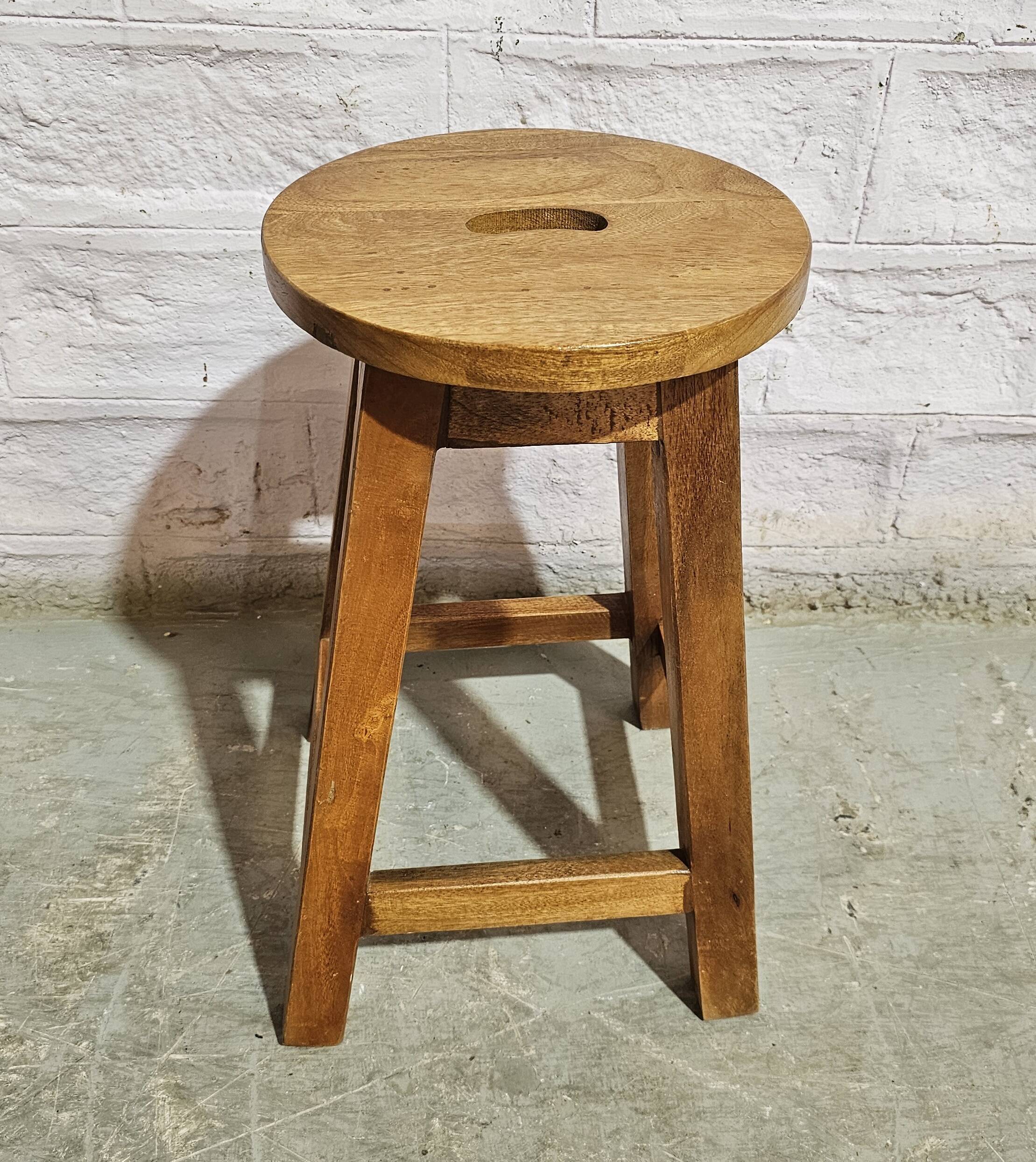 Burmese teak workshop stool