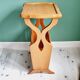 Table d'appoint porte revue bois et cannage