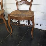 4 chaises anciennes paillées