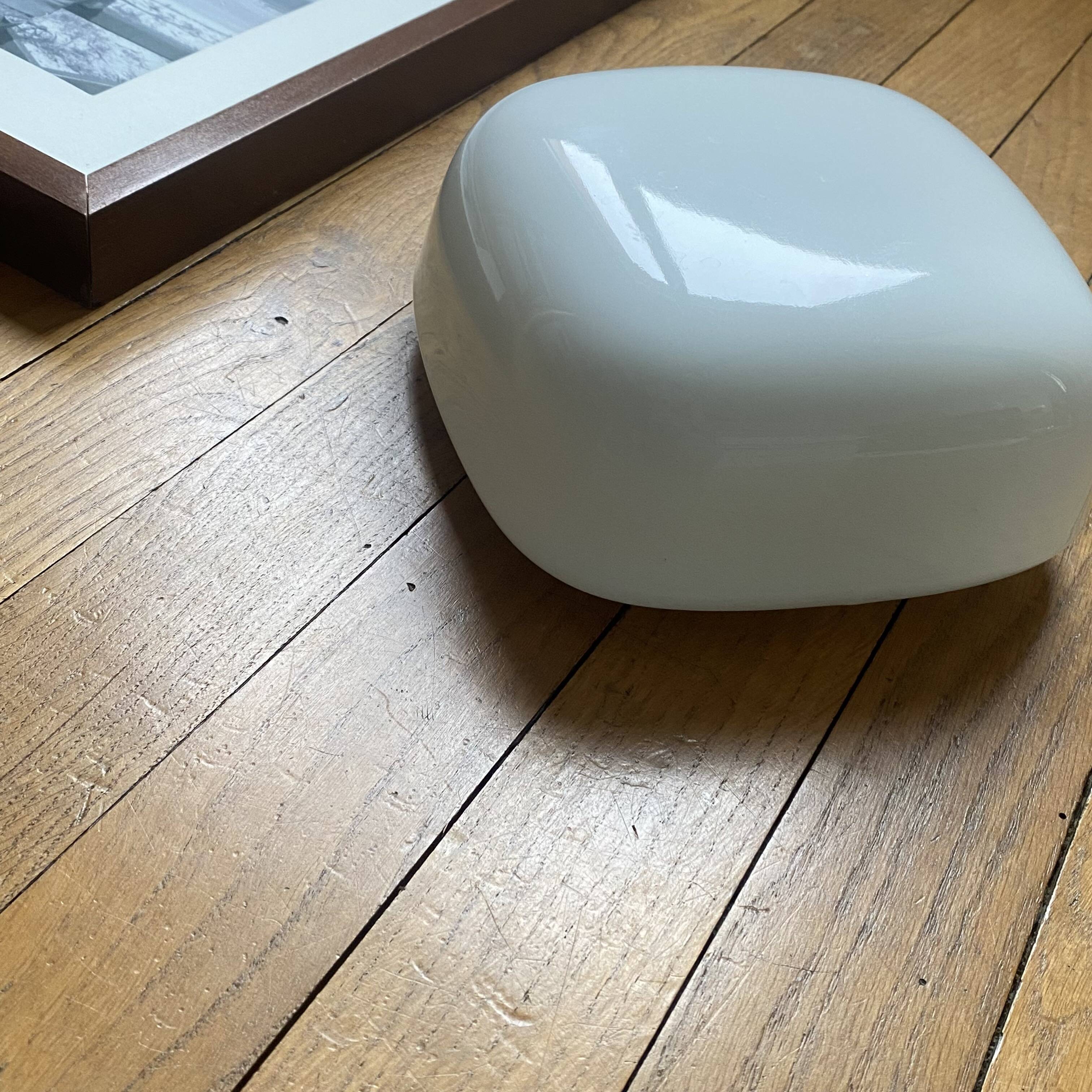 Ceiling light or square wall lamp 20 cm white opal glass