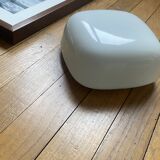 Ceiling light or square wall lamp 20 cm white opal glass