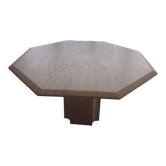 Table octogonale en travertin 130 cm Artelano état neuf