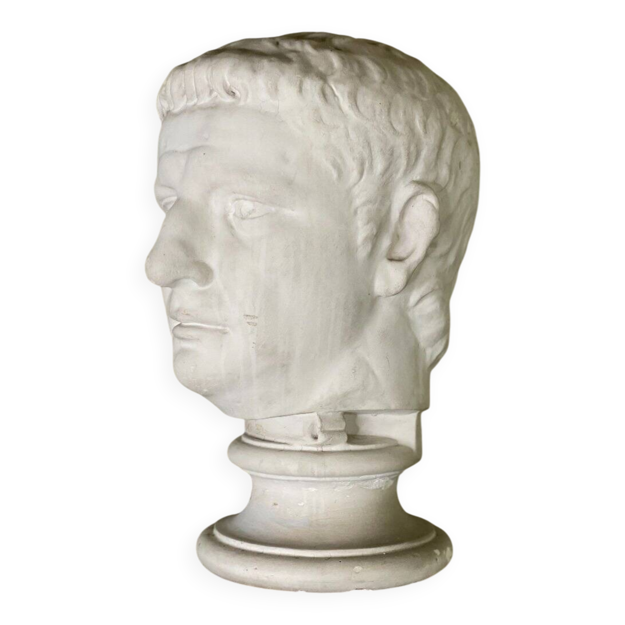 Plaster bust of a Roman emperor