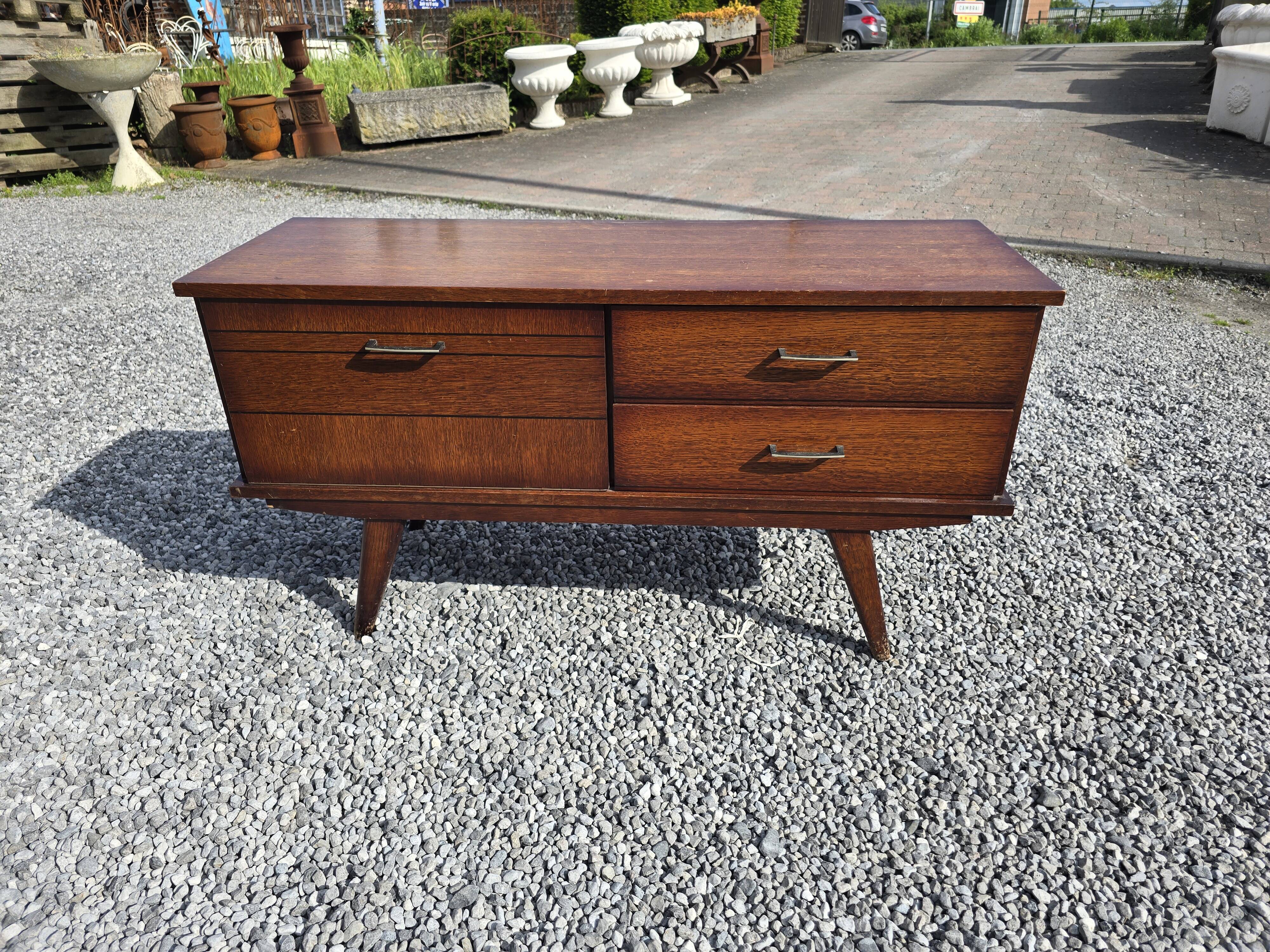 Vintage oak sideboard from the 60s, 115cms L