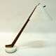 White metal and teak table lamp B54, Hans Agne Jakobsson 1950s Sweden