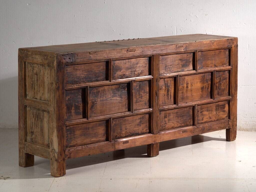 Antique pine panelled buffet – China, circa 1900