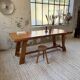 Aranjou farmhouse table in blond elm, 1950s