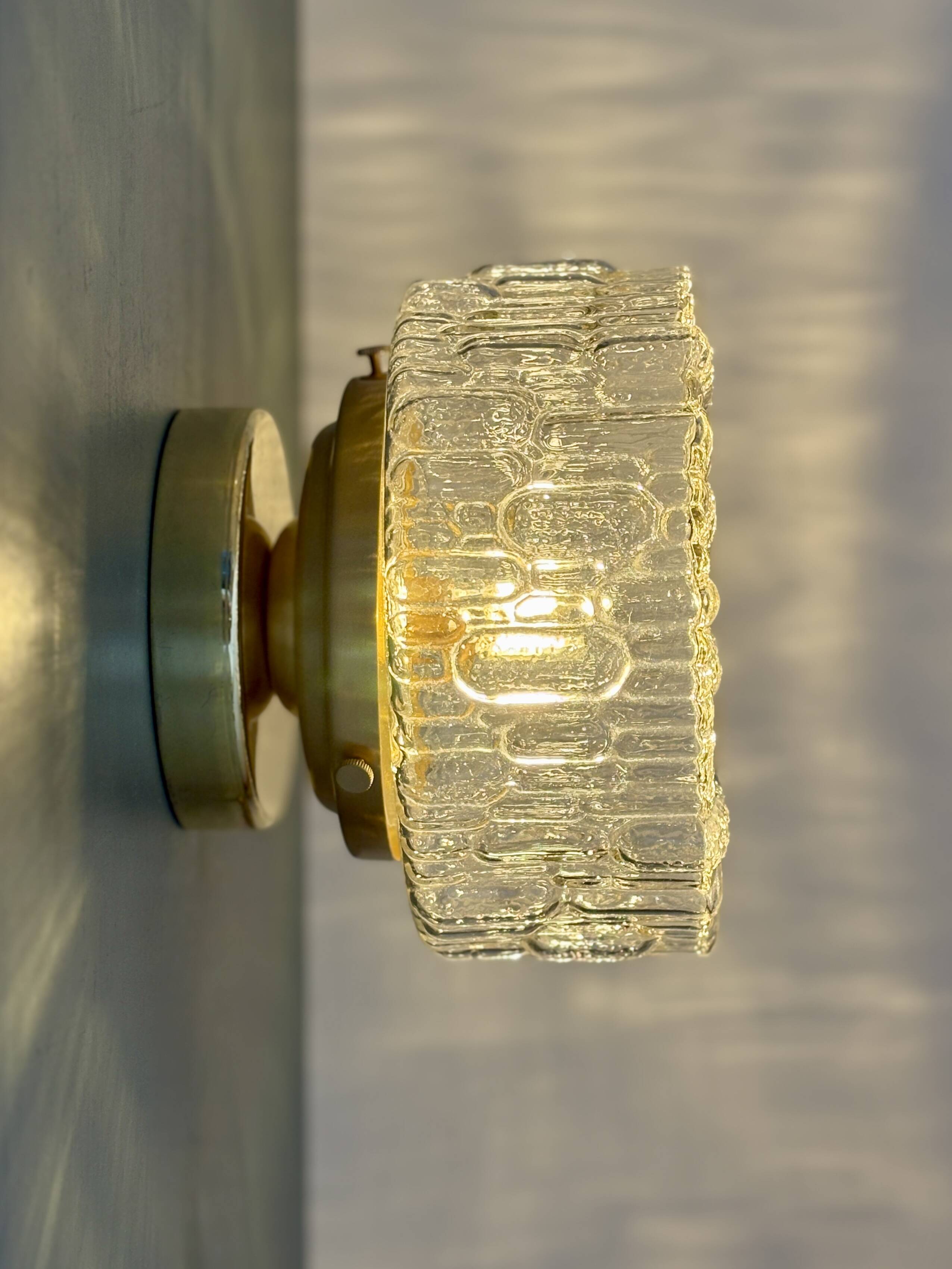 Vintage moulded glass wall or ceiling light globe