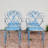 Old wrought iron garden furniture