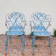 Old wrought iron garden furniture