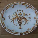 Keraluc Quimper oval flat salad bowl signed Yvonne Pennec