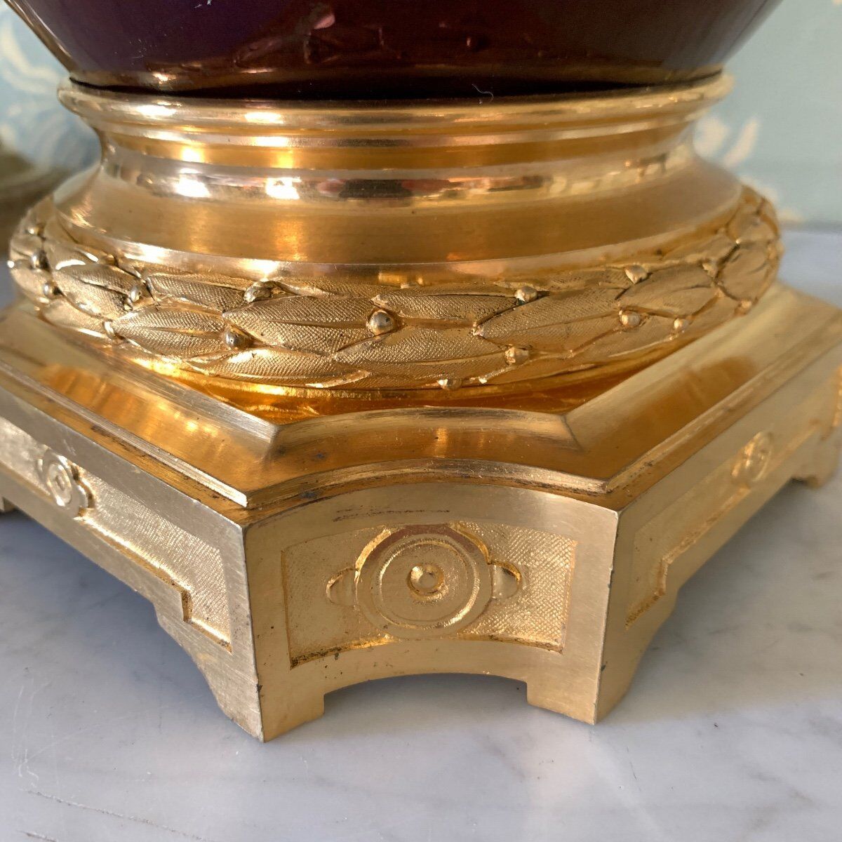 Lamp Sèvres blood of ox of "Charles Ficquenet"