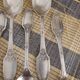 Set of 8 large silver-plated spoons in Boulenger antique style.
