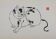 Mokuchu URUSHIBARA: Japanese print, The Cat, Signed woodblock print