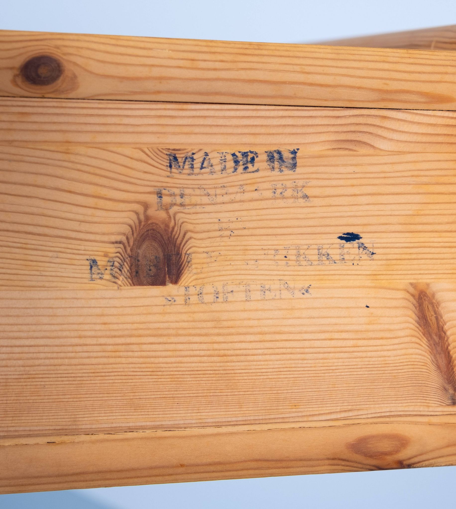 Pine Umbrella stand by Mobelfabrikken Toften Denmark 1960s .