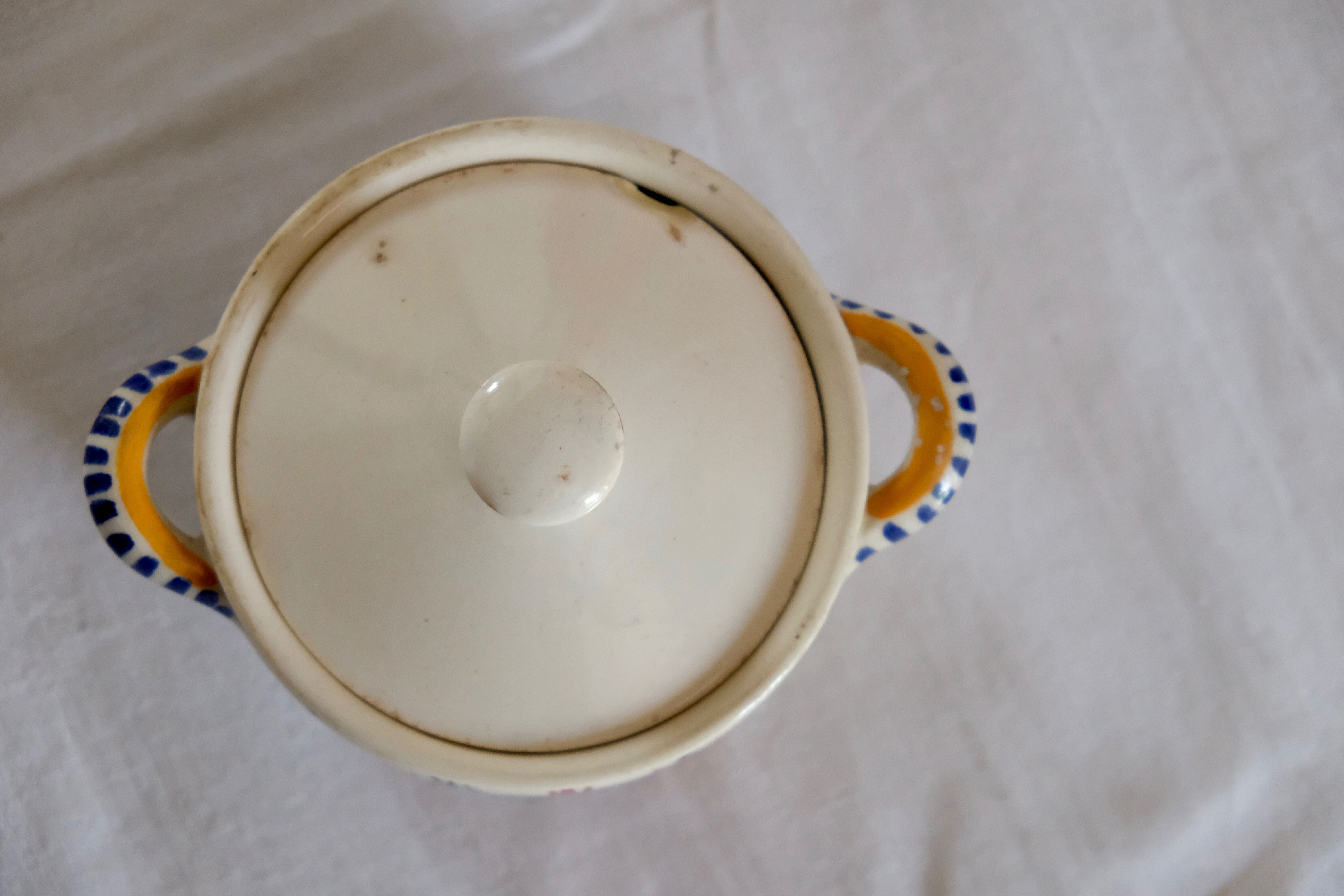 Pot à sucre sucrier faïence Quimper antique