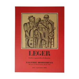 Fernand LEGER : Huiles légères, aquarelles et dessins, Lithographie signée - 1975