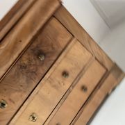Louis Philippe chest of drawers in solid cherry wood, 19th century.