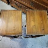 Small pair of light wood bedside bags