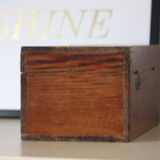 Carved wooden box with lock