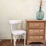 Petite chaise bistrot pour enfant en bois blanc