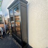 Large Napoleon 3 display case in blackened wood
