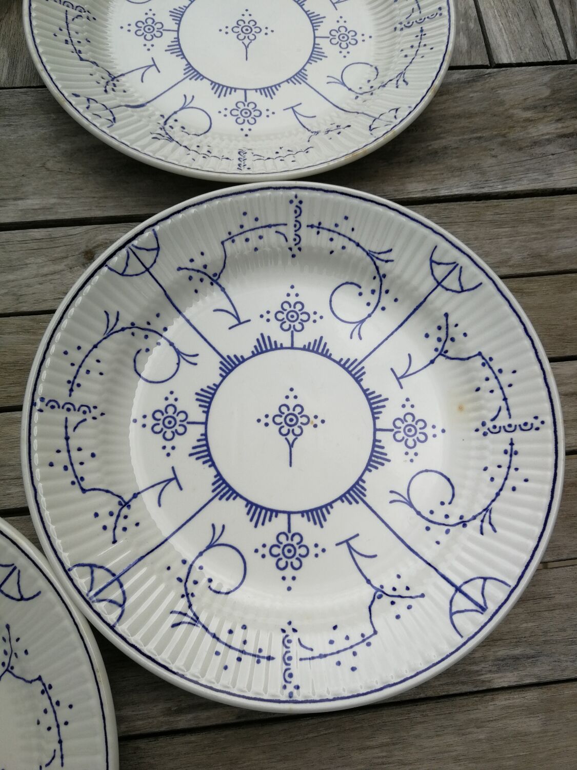 Set of 9 flat plates Copenhagen from Royal Boch