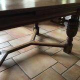 Table  marquetée ,2 rallonges Henri II
