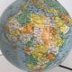 Vintage 1960 terrestrial globe by Girard Barrère - 33 cm