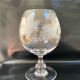 Large engraved grape crystal bowl St Hilaire