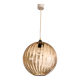 Suspension Boule en verre texturé ambré 29 cm