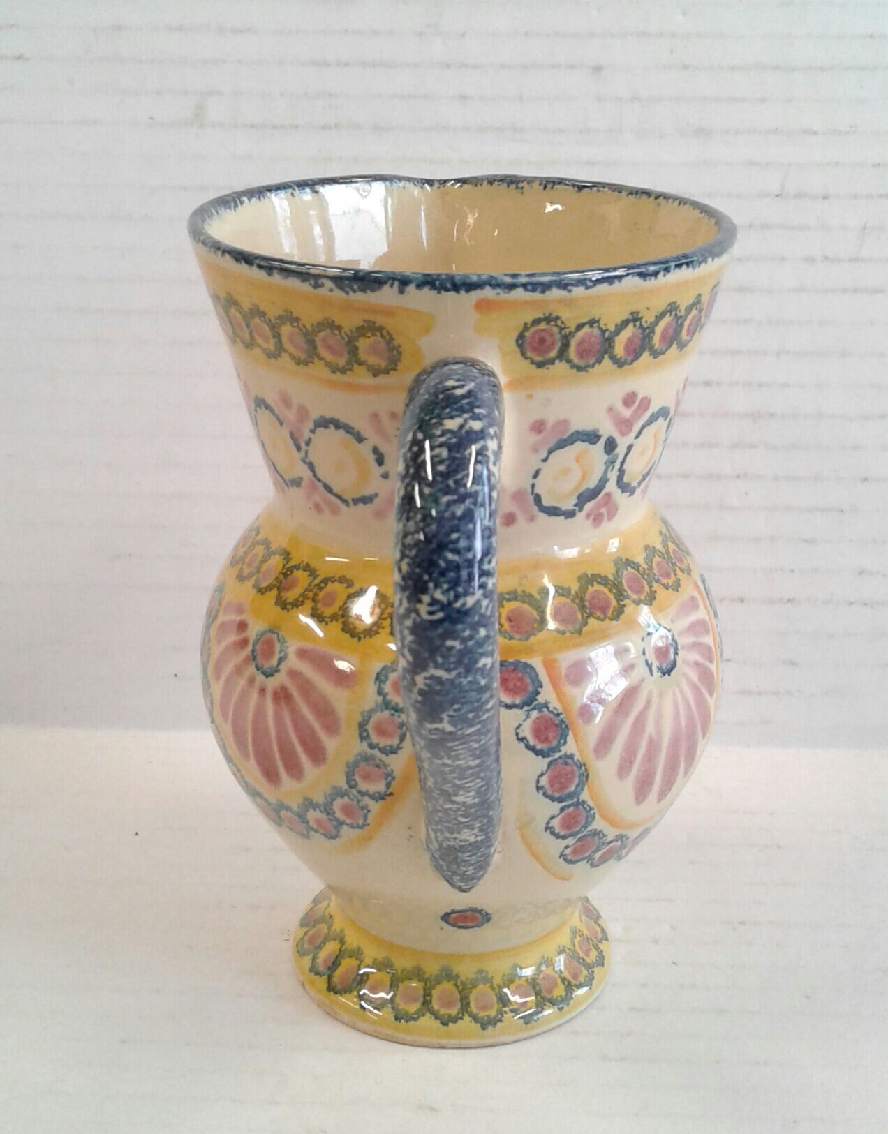 Vintage Arcachon earthenware pitcher