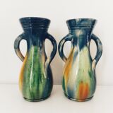 Pair of Flemish sandstone vases