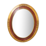 Golden art deco oval mirror 50.5x40.5 cm
