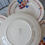 Lot of 10 plates Saint Amand model Valentin
