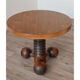 Brutalist tripod coffee table in oak 1940