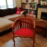 Colonial armchair in exotic wood