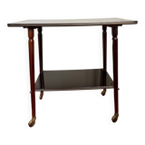 Vintage compass leg serving table