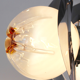 Geometric vintage chandelier in chrome and glass frosted by A.V. Mazzega