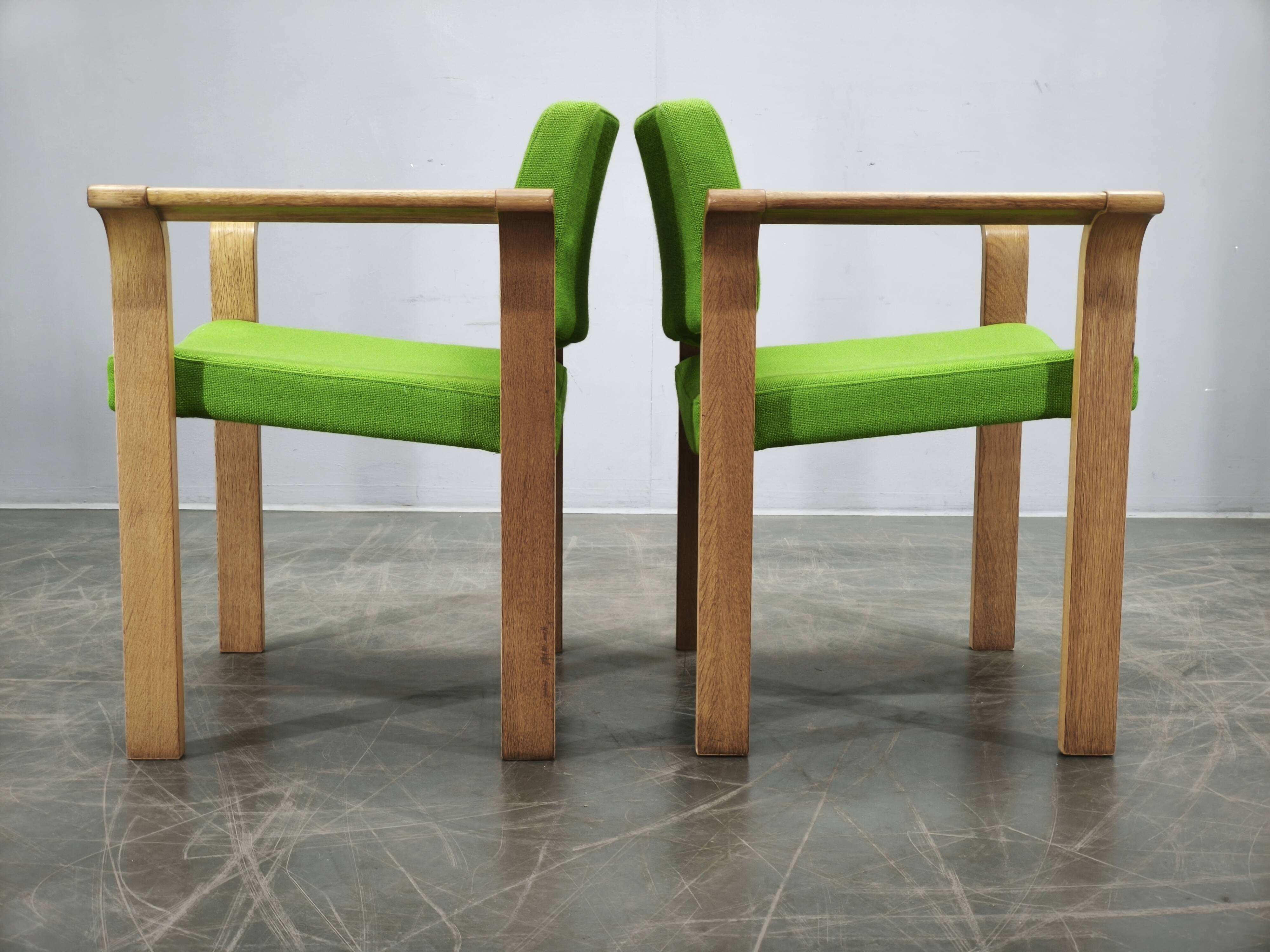 Set of 4 Danish Oak Armchairs by Magnus Olesen, 1960s