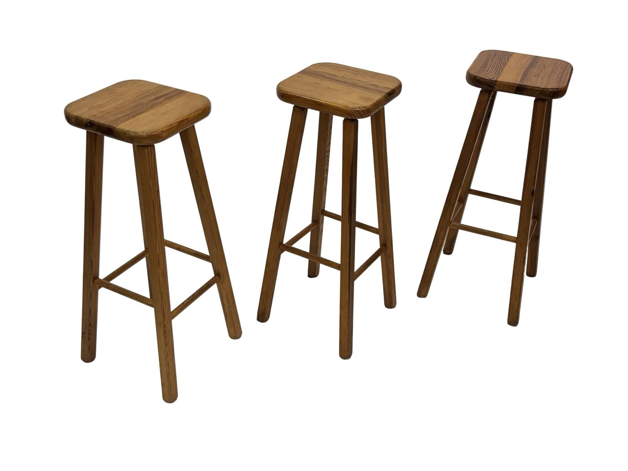 Vintage bar stool plant stool pinewood pinewood 1960s