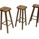 Vintage bar stool plant stool pinewood pinewood 1960s