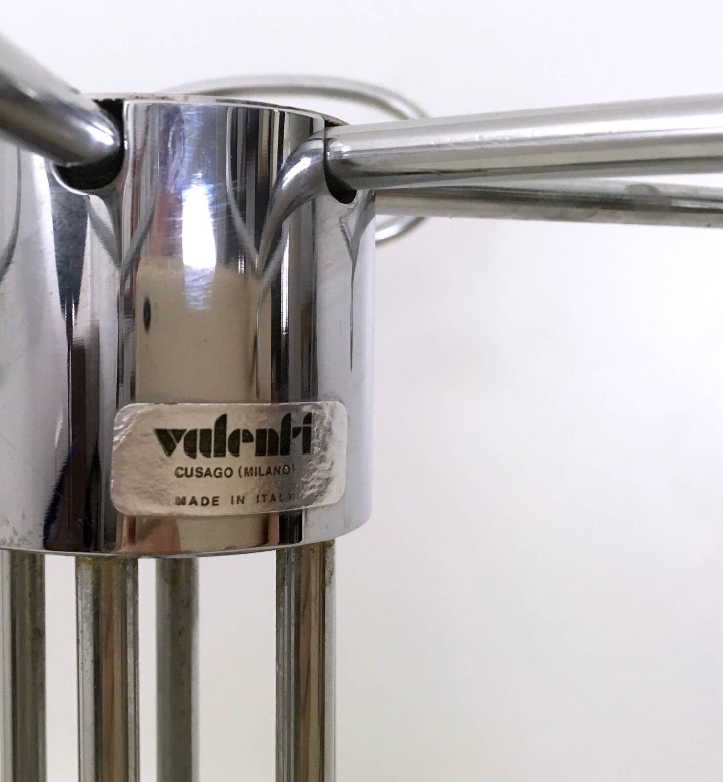 Minimalist Plated Metal Coat Rack by Valenti, Italy