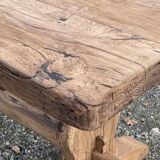 1930s monastery table in raw oak