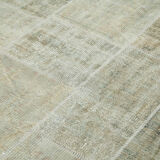 Hand-knotted anatolian contemporary 171 cm x 240 cm beige patchwork carpet