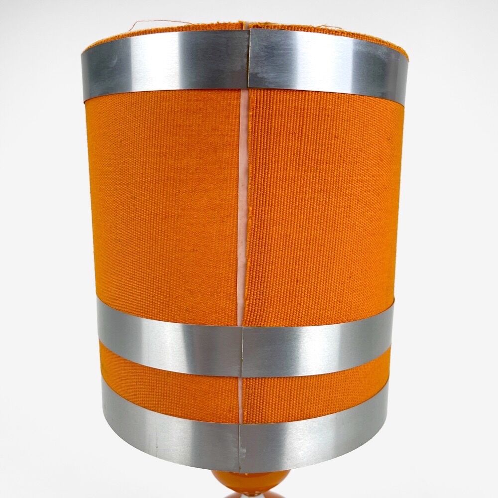 Table lamp metal and orange fabric 70