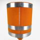 Table lamp metal and orange fabric 70