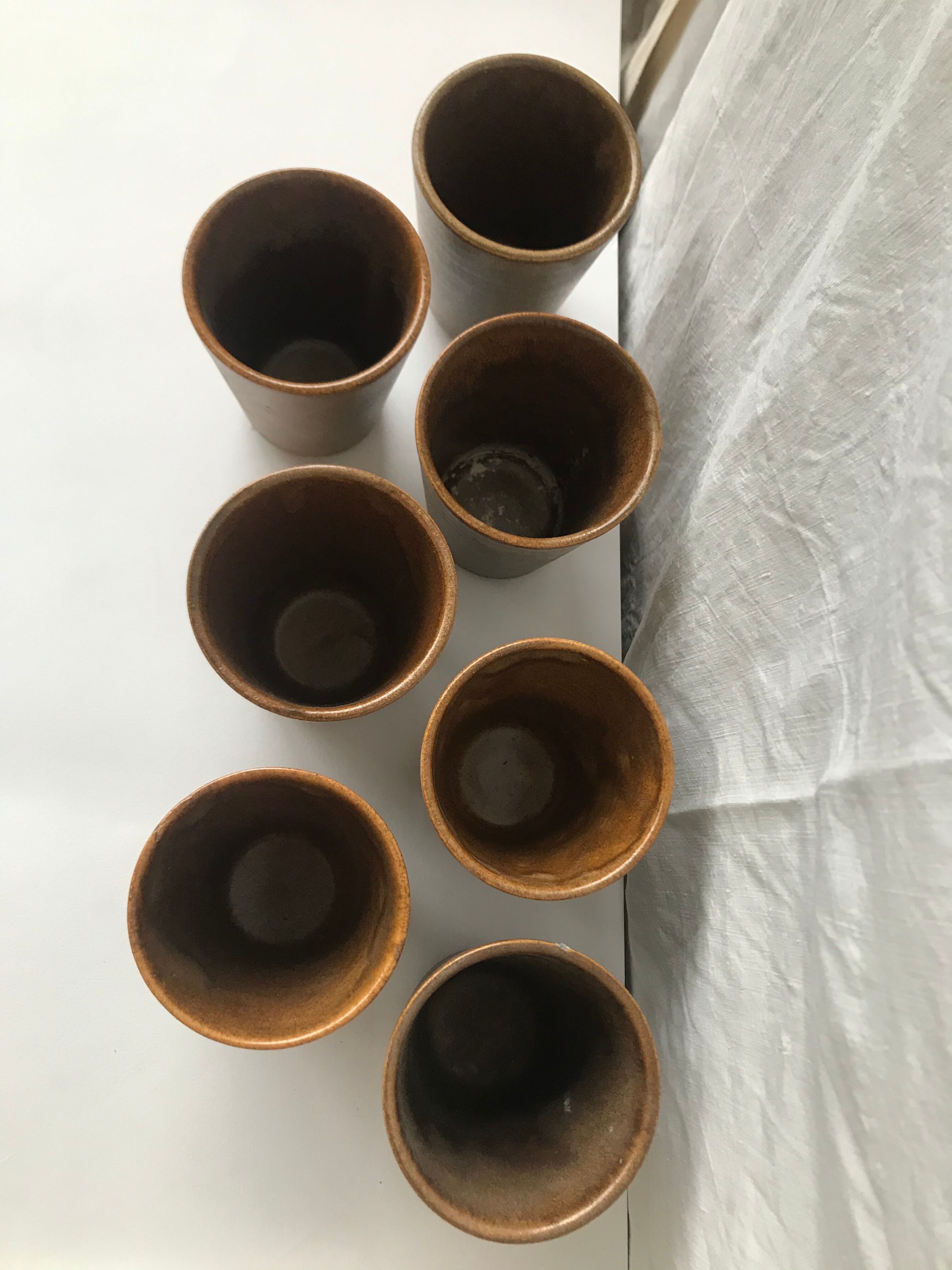 7 vintage coffee cups