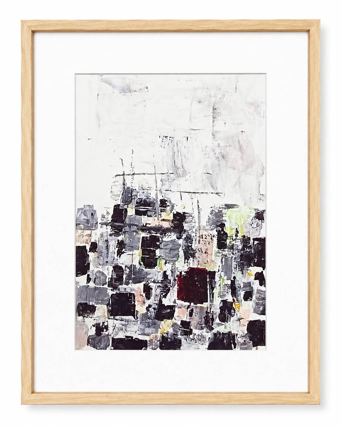 Original abstract painting – urban composition – dlg Nicolas de Stael