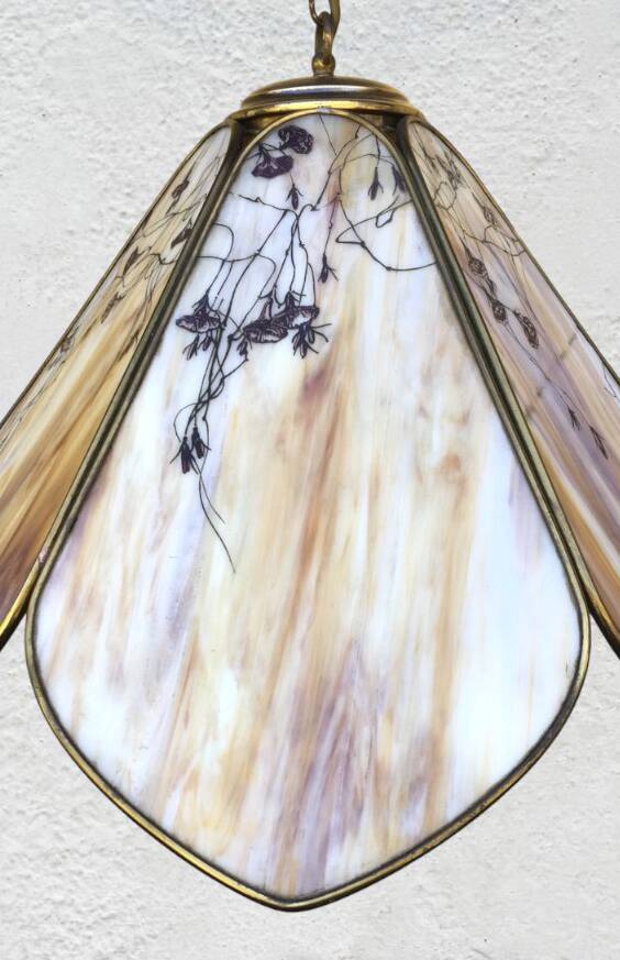 Very large Italian art deco pendant light